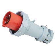 PLUG, STRAIGHT, IEC 309, IP67 4 PIN, 400V, 63A, 6H