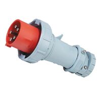 PLUG, STRAIGHT, IEC 309, IP67 5 PIN, 400V, 63A, 6H