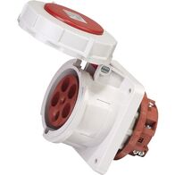 SOCKET, PANEL MOUNTED,STRAIGHT 5P, 400V, 63A, IP67, 6H,IEC309
