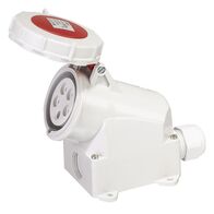 SOCKET, FIXED, SURFACE MOUNT 5P, 400V, 16A, IP67, 6H,IEC309