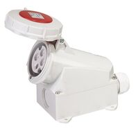 SOCKET, FIXED, SURFACE MOUNT 4P, 400V, 32A, IP67, 6H,IEC309