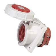 SOCKET, PANEL MOUNTED, ANGLED 5P, 400V, 63A, IP67, 6H,IEC309