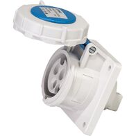SOCKET, PANEL MOUNTED,STRAIGHT 3P, 230V, 16A, IP67, 6H IEC309