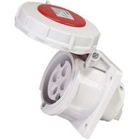 SOCKET, PANEL MOUNTED,STRAIGHT 4P, 400V, 32A, IP67, 6H,IEC309