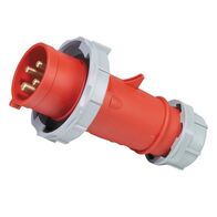 PLUG, STRAIGHT, IEC 309, IP67 4 PIN, 400V, 16A, 6H
