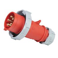 PLUG, STRAIGHT, IEC 309, IP67 5 PIN, 400V, 32A, 6H