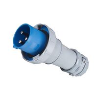 PLUG, STRAIGHT, IEC 309, IP67 3 PIN, 230V, 125A, 6H