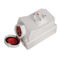 SOCKT OUTLT,SWITCHD,INTERLOCKD 4P, 400V, 63A, IP67, 6H,IEC309