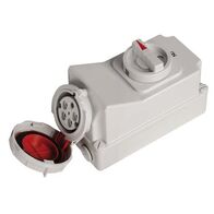 SOCKT OUTLT,SWITCHD,INTERLOCKD 5P, 400V, 32A, IP67, 6H,IEC309