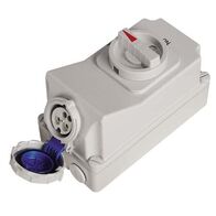 SOCKT OUTLT,SWITCHD,INTERLOCKD 3P, 230V, 16A, IP67, 6H,IEC309
