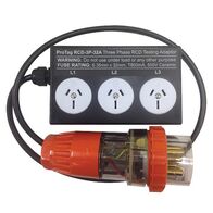 TESTING ADAPTOR, 3 PHASE RCD 5 PIN SOCKET, 16 & 32AMP