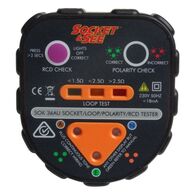 SOCKET TESTER EARTH LOOP, POLARITY, RCD CHECK