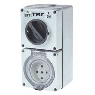 SWITCHED OUTLET, 5 PIN 32A ROUND, IP66 SERIES