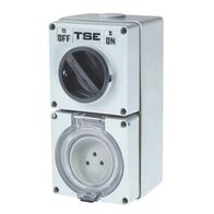 SWITCHED OUTLET, 3 PIN 32A ROUND, IP66 SERIES