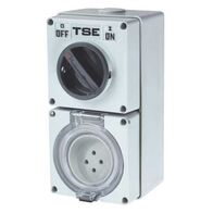 SWITCHED OUTLET, 4 PIN 32A ROUND, IP66 SERIES
