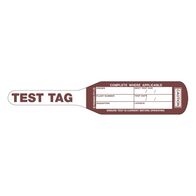 TEST TAGS, BAT STYLE BURGUNDY (5 YEARLY) [100]