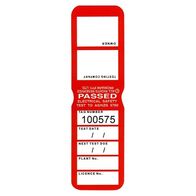TEST TAGS, H/DUTY RECT RED (DEC~FEB) [100]
