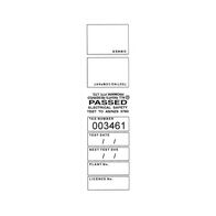 TEST TAGS, H/DUTY RECT WHITE (JUL~DEC) [100]