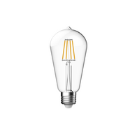SupValue All-Glass Clear St64 LED Filament 7.5W 2700K E27