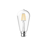 SupValue All-Glass Clear ST64 LED Filament 7.5W 2700K B22