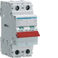 2-pole, 40A Modular Switch with Red Toggle
