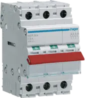 3-pole, 63A Modular Switch 50mm² with Red Toggle