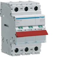 3-pole, 100A Modular Switch with Red Toggle