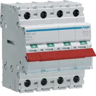4-pole, 100A Modular Switch with Red Toggle