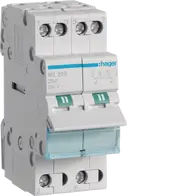 2-pole, 25A Modular Changeover Switch with Bottom Common Point
