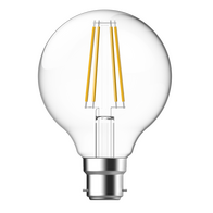 SupValue All-Glass Clear G80 LED Filament 7.5W 2700K B22