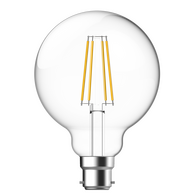 SupValue All-Glass Clear G95 LED Filament 7.5W 2700K B22