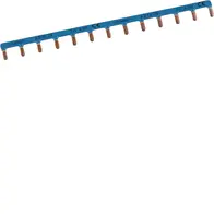 Insulated busbar 1P 63A prong 10mm² blue 13M