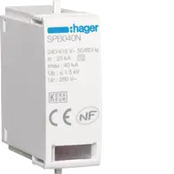 Cartridge N-PE Uc 260V In 20kA Imax 40kA Up 1.5kV