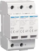 Surge Protection Device 3P T2 TNC Uc 275V In 20kA Imax 40kA remote contact