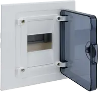 Small distributor,golf,flush,1row,4M,IP40,MS-terminal,ANZ,N+PE,transparent door
