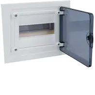 Small distributor,golf,flush,1row,8M,IP40,MS-terminal,ANZ,N+PE,transparent door