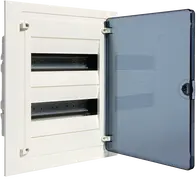 Small distributor,golf,flush,2row,24M,IP40,MS-terminal,ANZ,N+PE,transparent door
