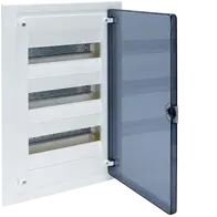 Small distributor,golf,flush,3row,36M,IP40,MS-terminal,ANZ,N+PE,transparent door