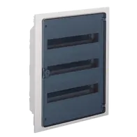 Small distributor,golf,flush,3row,IP40,54M,MS-terminal,ANZ,N+PE,transparent door