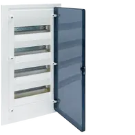 Small distributor,golf,flush,4row,IP40,48M,MS-terminal,ANZ,N+PE,transparent door