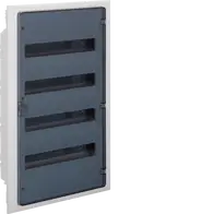 Small distributor,golf,flush,4row,IP40,72M,MS-terminal,ANZ,N+PE,transparent door