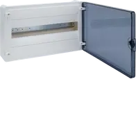 Small distributor,golf,surface,1row,IP40,18M,MS-terminal,ANZ,N+PE,transpare door