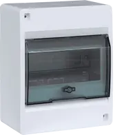 Sm.distr.,VD/IC²,surface,1row,6 M,IP40,no terminals,AUS,transparent door