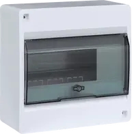 Sm.distr.,VD/IC²,surface,1row,8M,IP40,MS-terminals,N+PE,AUS,transparent door