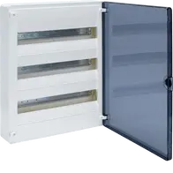 Small distributor,golf,surface,3row,IP40,54M,MS-terminal,ANZ,N+PE,transpare door