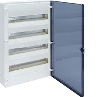 Small distributor,golf,surface,4row,IP40,72M,MS-terminal,ANZ,N+PE,transpare door