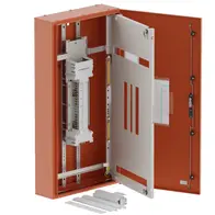 DB, apex+, 18/12Pole, 250A Direct Twin, 8 Modules, orange,1200x600x200mm