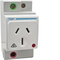 DIN mount 15A socket