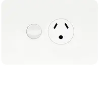 Allure Single GPO 10A with round Earth MW