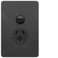 Allure Single GPO 10A Vertical MB